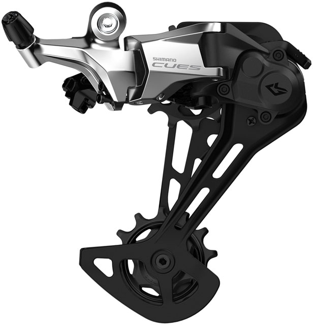 Shimano CUES RD-U6000-GS Rear Derailleur - 10/11-Speed, Shadow Plus Design, Direct Attach, Medium Cage, Silver