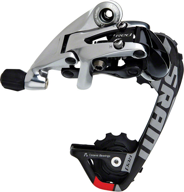 SRAM Red WiFli Rear Derailleur - 10 Speed, Medium Cage, Black/Silver