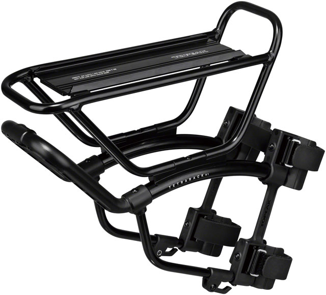 Topeak TetraRack R1 Front Rack for Gravel/Road - Fork Blade Strap Mount,  QuickTrack Compatible, Black