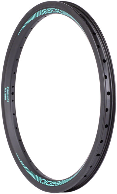 Radio Raceline Solar Carbon Rim - 20", 36h,  Black/Teal, Front