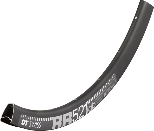 DT Swiss RR 521 Rim - 700, Disc, Black, 24H