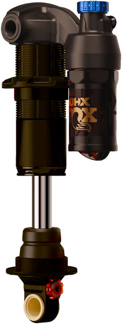 FOX DHX Factory Rear Shock - Trunnion Metric, 205 x 60 mm, 2-Position Lever, Hard Chromoly Stanchion, Black