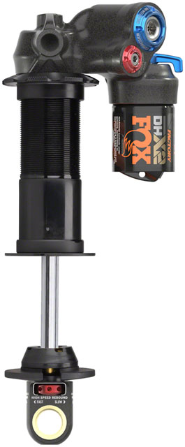 FOX DHX2 Factory Rear Shock - Trunnion Metric, 185 x 55 mm, 2-Position Lever, Hard Chrome Coat