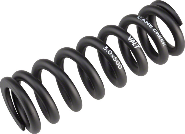 Cane Creek VALT Lightweight Steel Spring for Coil Shock, 3.00"/76mm x 500lbs, Black