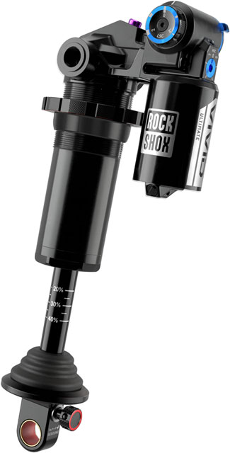 RockShox Vivid Coil Ultimate RC2T Rear Shock - 185 x 55mm, Reb 55 / Comp 34, Adj. Hydraulic Bottom Out, L/45, Standard Trunnion, D1