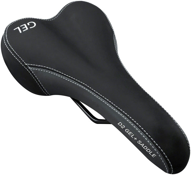 Delta D2 Comfort Gel + Saddle - Steel, Black