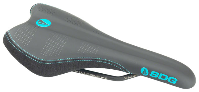 SDG Radar Saddle - Titanium Alloy, Black/Turquoise