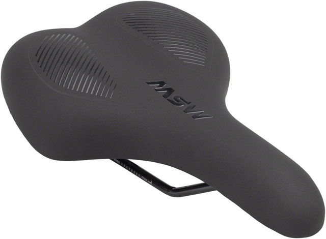 MSW Men's Saddle - Memory Foam, Soft Touch Cover, Steel, Black