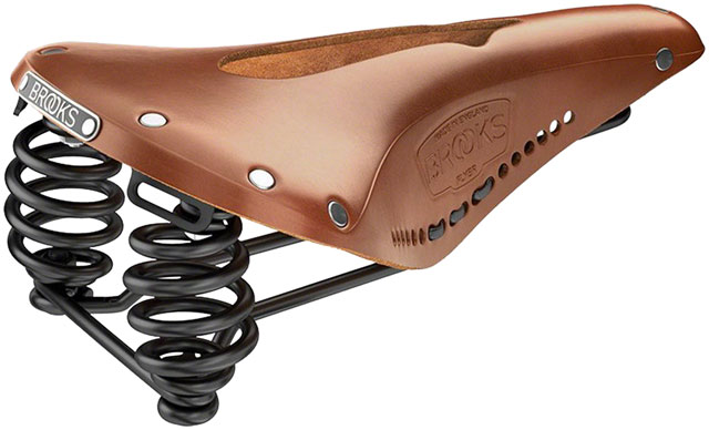 Brooks Flyer Saddle - Steel, Honey, Carved