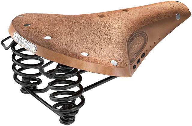 Brooks B67 Saddle - Steel, Dark Tan, Softened, Short