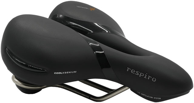 Selle Royal Respiro Stracciatella Saddle - Steel, Black, Relaxed