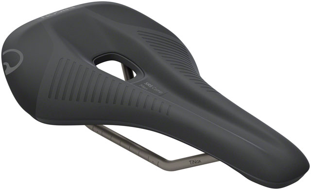 Ergon SRS Comp Saddle - TiNox XP, Black, Men's, Small/Medium
