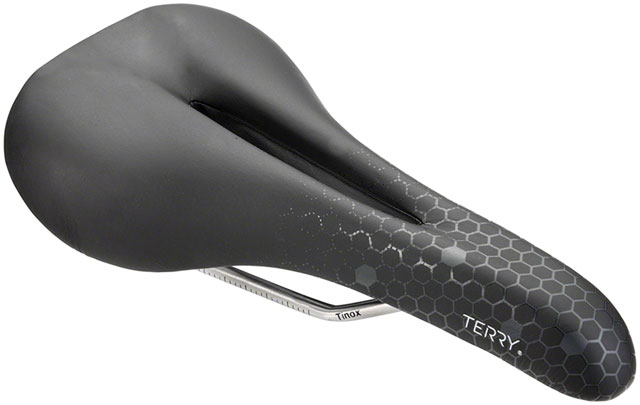 Terry Fly Ti Gel Saddle - Titanium, Black/Gray, Men's