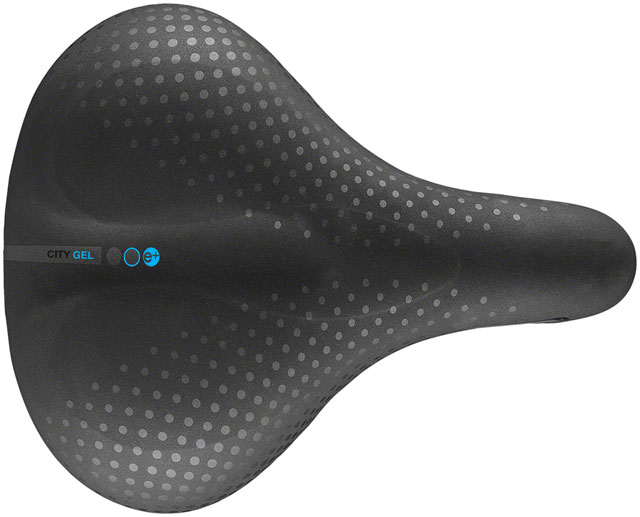 Selle San Marco City Gel Saddle - Steel, Black, Men's, Small