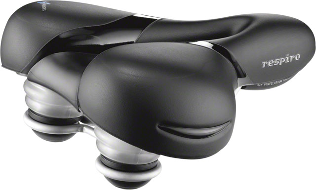Selle Royal Respiro Saddle - Steel, Black, Relaxed