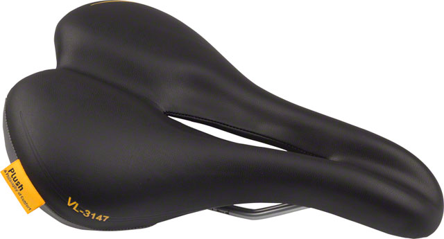 Velo PlushPump Saddle - Steel, Black, Men's