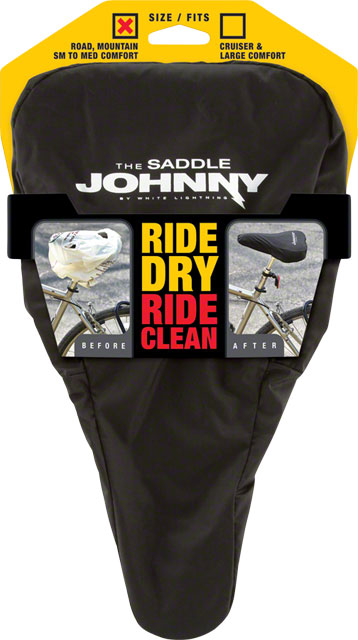 White Lightning Saddle Johnny Seat Cover, Black