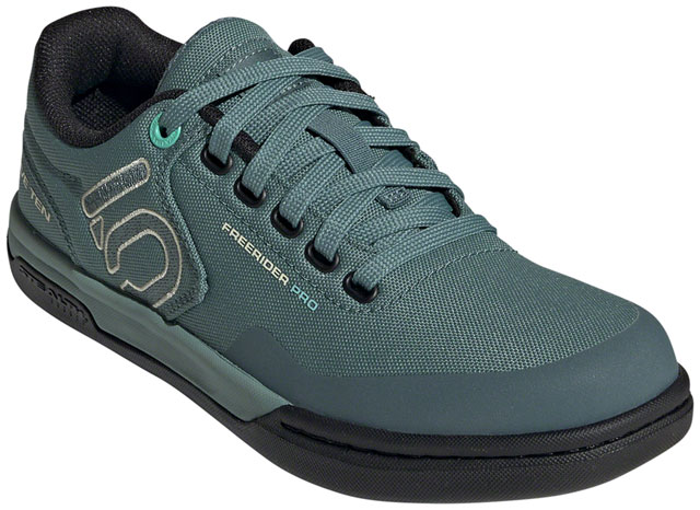 Five Ten Freerider Pro Canvas Flat Shoes - Women's, Hazy Emerald/Acid Mint/Core Black, 6.5