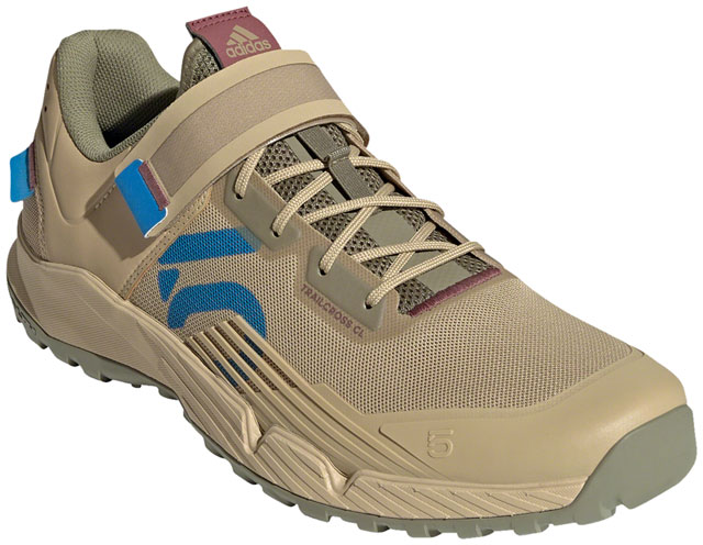 Five Ten Trailcross Mountain Clipless Shoes - Men's, Beige Tone/Blue Rush/Orbit Green, 12