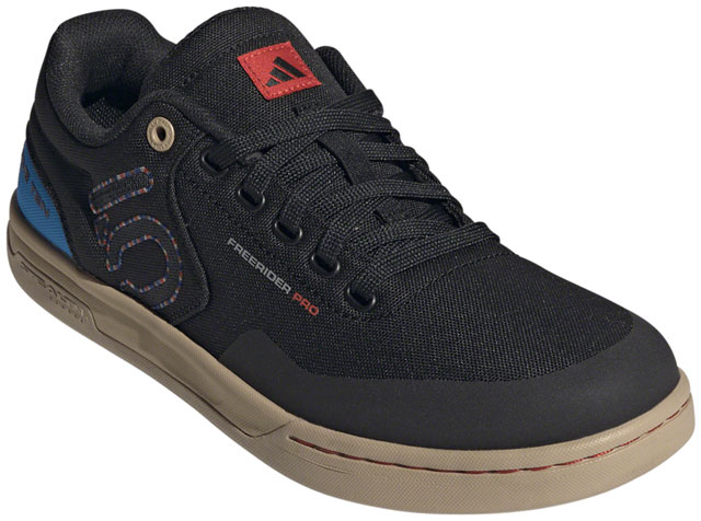 Five Ten Freerider Pro Canvas Flat Shoes - Men's, Core Black/Carbon/Red, 10