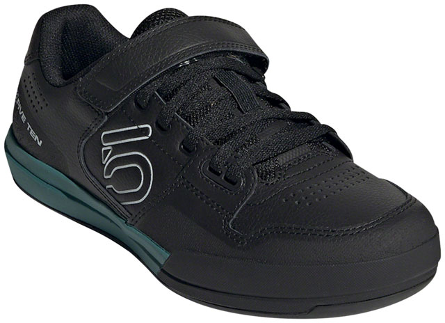 Five Ten Hellcat Mountain Clipless Shoes - Women's, Core Black / Crystal White / Hazy Emerald, 9