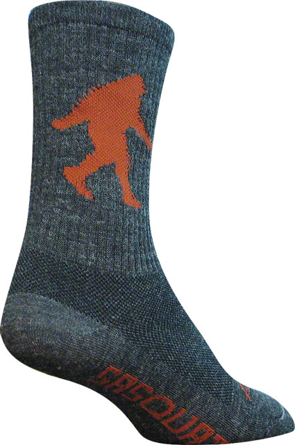 SockGuy Wool Sasquatch Socks - 6", Gray, Small/Medium