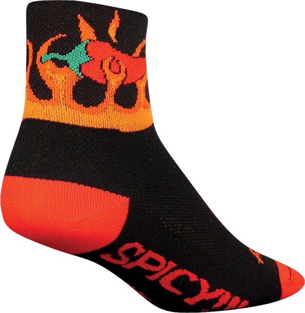 SockGuy Classic Spicy Socks - 3", Black, Small/Medium