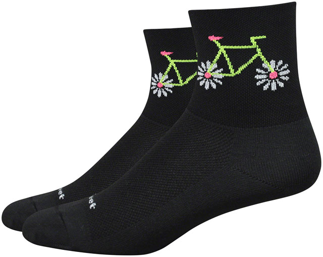 DeFeet Aireator Pedal Power Socks - 3 inch, Black, Women's, Large