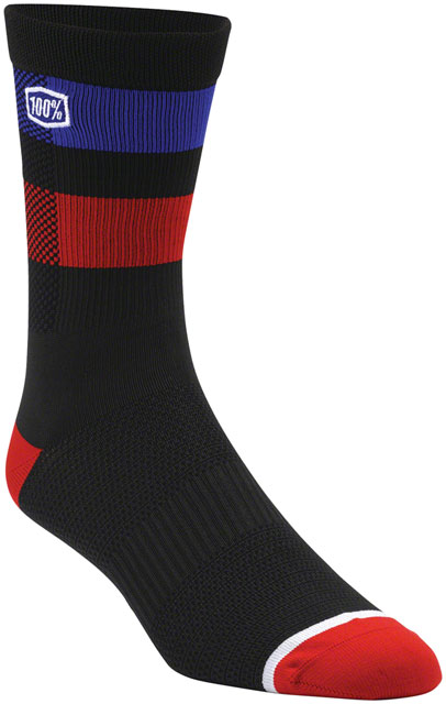 100% Flow Performance MTB Socks - Black, Large/X-Large