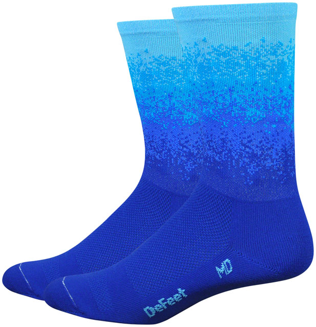 DeFeet Aireator Ombre Socks - 6", Royal/Neptune/Carolina Blue, Small