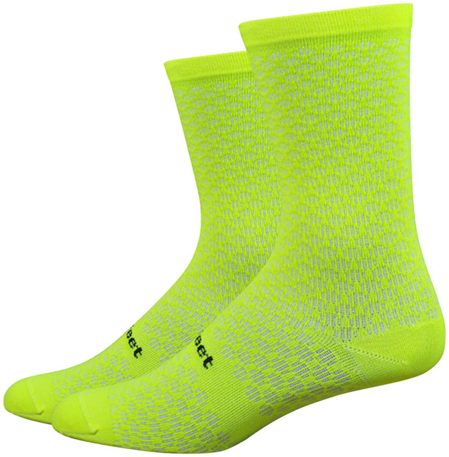 DeFeet Evo Mont Ventoux Socks - 6 inch, Hi-Vis Yellow, Medium