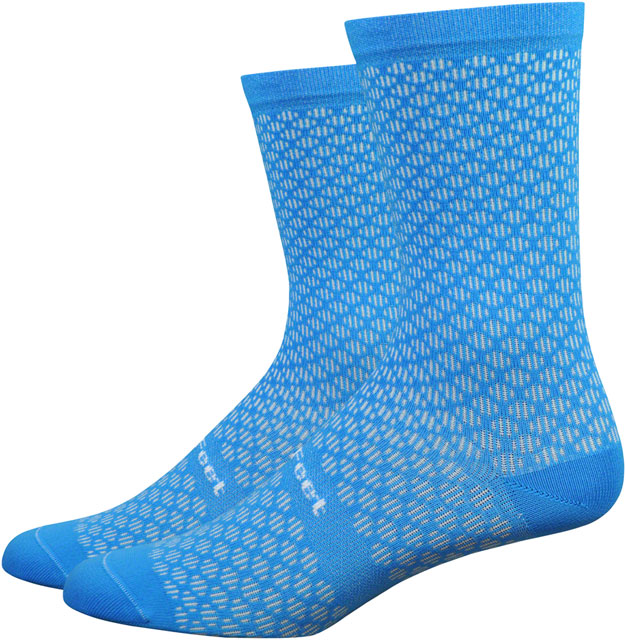 DeFeet Evo Mont Ventoux Socks - 6 inch, Barnstormer Blue, Large