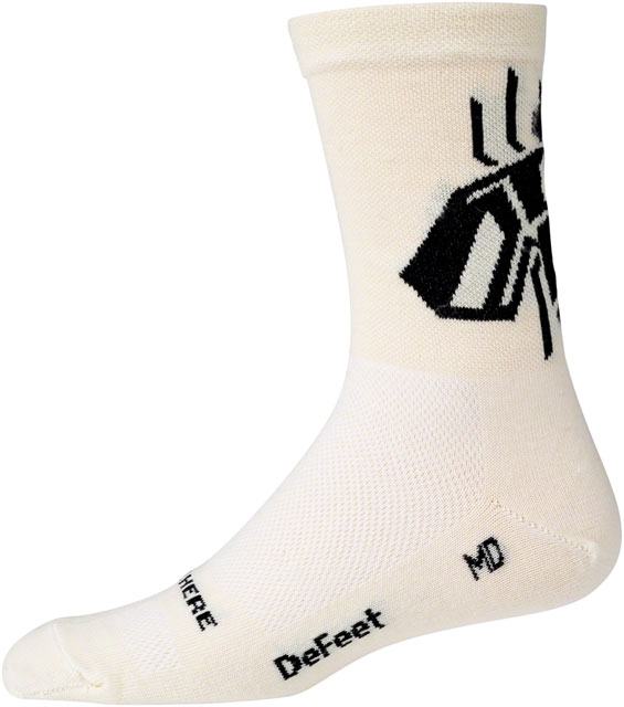 Surly Wingnut Wool Sock - 5", Natural/Black, Small