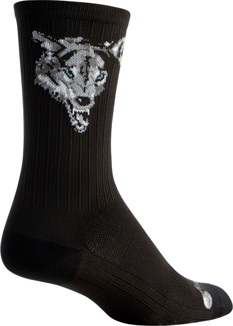SockGuy SGX Wolf Socks - 6", Black, Large/X-Large