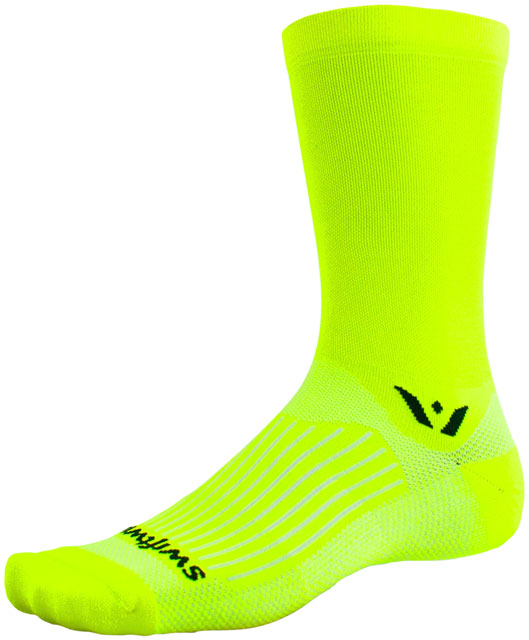 Swiftwick Aspire Crew Socks - 7", Hi-Viz Yellow, X-Large