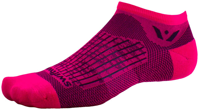 Swiftwick Aspire Zero Socks - No Show, Bolt Fuschia Black, Small