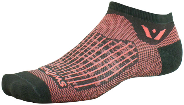 Swiftwick Aspire Zero Socks - No Show, Bolt Gray Rose, Medium