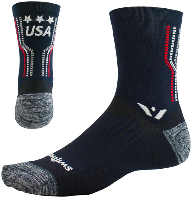 Swiftwick Vision Five Tribute Socks - 5", USA Proud, Medium