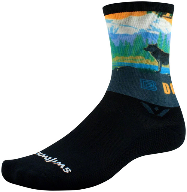 Swiftwick Vision Six Impression National Park Socks - 6", Denali, Small
