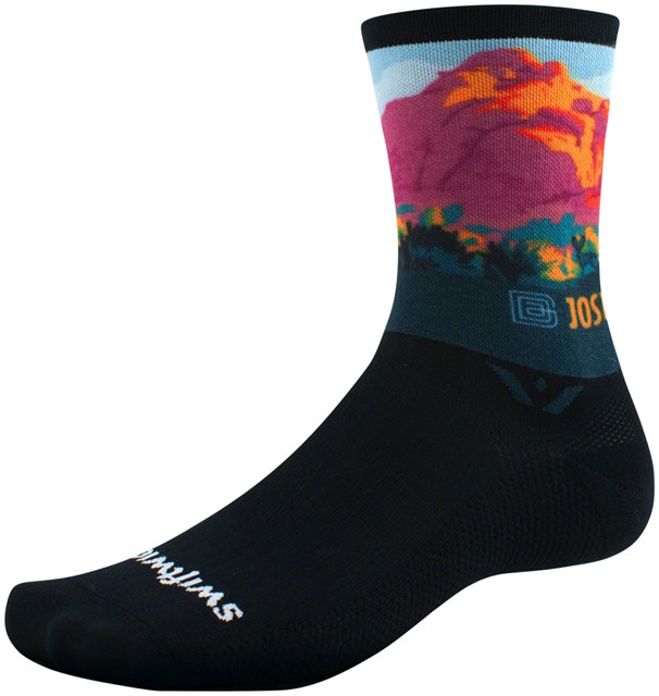 Swiftwick Vision Six Impression National Park Socks - 6", Joshua Tree, Small