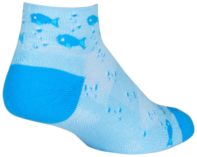 SockGuy Channel Air Fishy Classic Low Socks - 2", Blue, Women's, Small/Medium