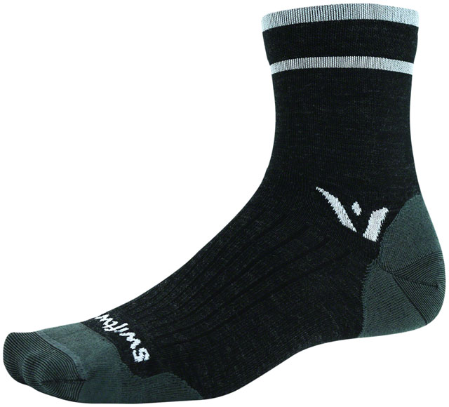 Swiftwick Pursuit Four Ultralight Socks - 4 inch, Coal Gray, Small