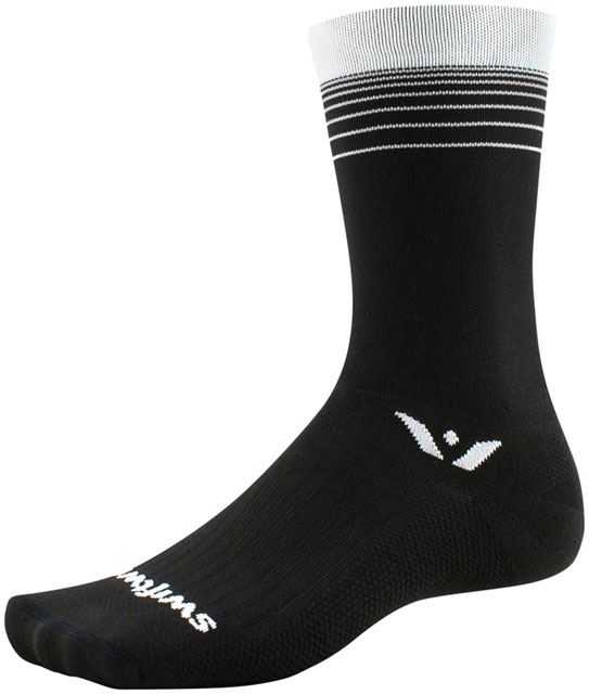 Swiftwick Aspire Seven Socks - 7", White Stripe, Small