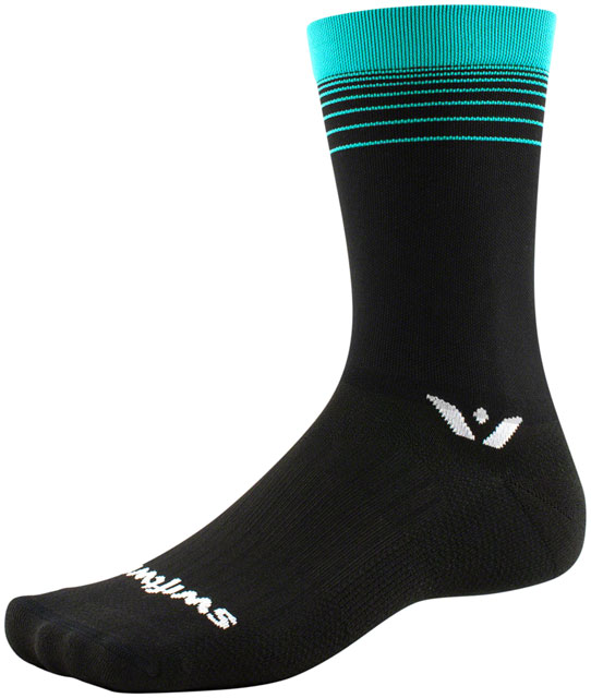 Swiftwick Aspire Seven Socks - 7 inch, Blue Stripe, Large