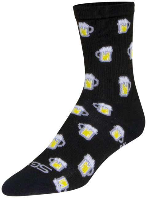 SockGuy SGX Pints Socks - 6", Black, Small/Medium