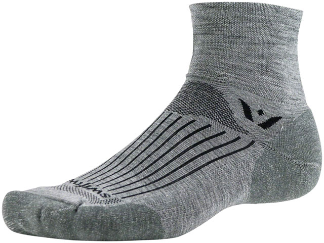 Swiftwick Pursuit Two Wool Socks - 2", Heather, Large