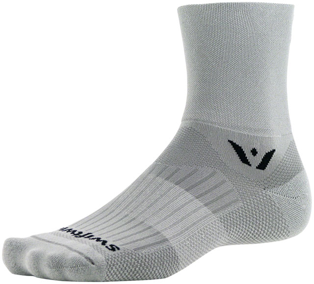Swiftwick Aspire Four Socks - 4", Pewter, Large