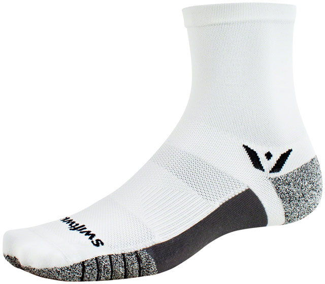 Swiftwick Flite XT Mid Crew Socks - 5", White, Small