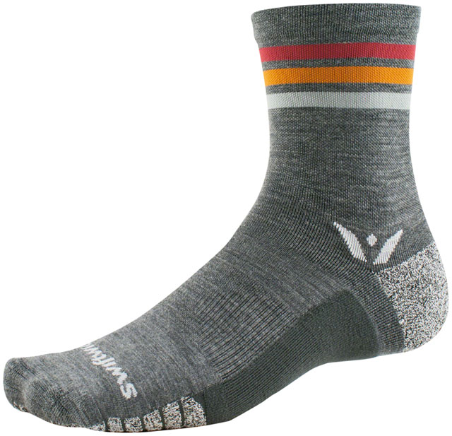 Swiftwick Flite XT Trail Five Socks - 5", Red Stripe, X-Large