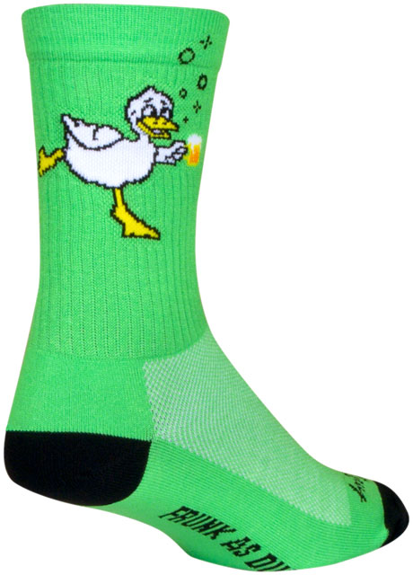 SockGuy Duck Face Crew Sock - 6", Small/Medium